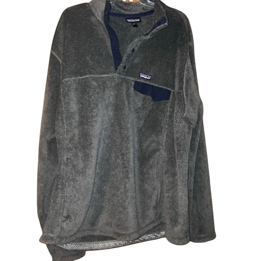 Patagonia Men's Lightweight Synchilla Snap Gray Fleece Pullover XXL